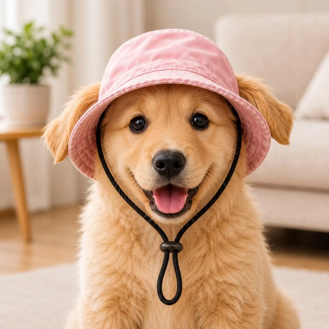 Cute Adjustable Dog Bucket Hat for Small Dogs & Puppies