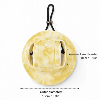 Cute Adjustable Dog Bucket Hat for Small Dogs & Puppies