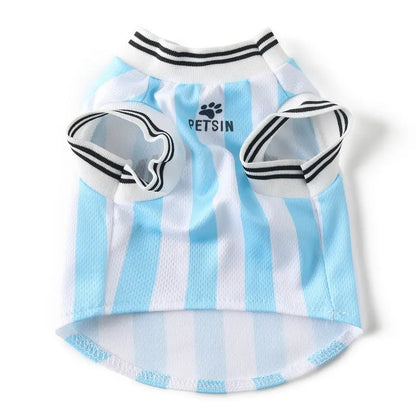 Pet Dog Jersey Costume, Summer Cooling Mesh Fabric, Soccer Sportswear Team Jersey, Lightweight Football Casual Clothes for Dogs,