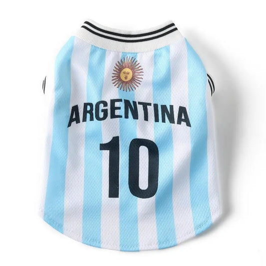 Pet Dog Jersey Costume, Summer Cooling Mesh Fabric, Soccer Sportswear Team Jersey, Lightweight Football Casual Clothes for Dogs,